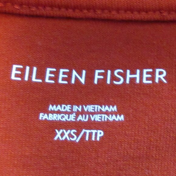 NWT Eileen Fisher Women's Long-Sleeve Crewneck Raglan Dress, Red, XXS / 2XS - Picture 4 of 6